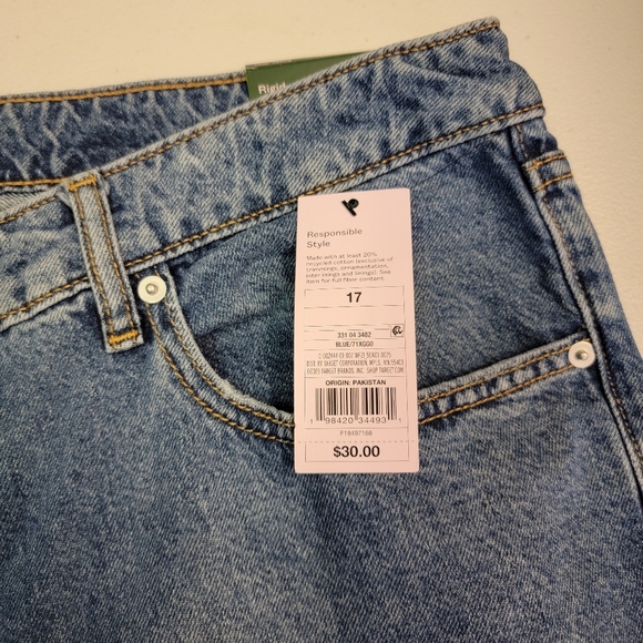 Wild Fable Women's Low Rise Baggy Jeans Blue Jeans Size 17 - Picture 4 of 5